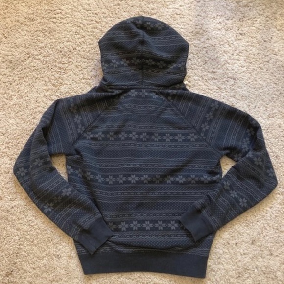 Nike Sweatshirt Full Zip Cozy Drawstring Hoodie Soft Terry Inside Black Grey - Picture 3 of 9